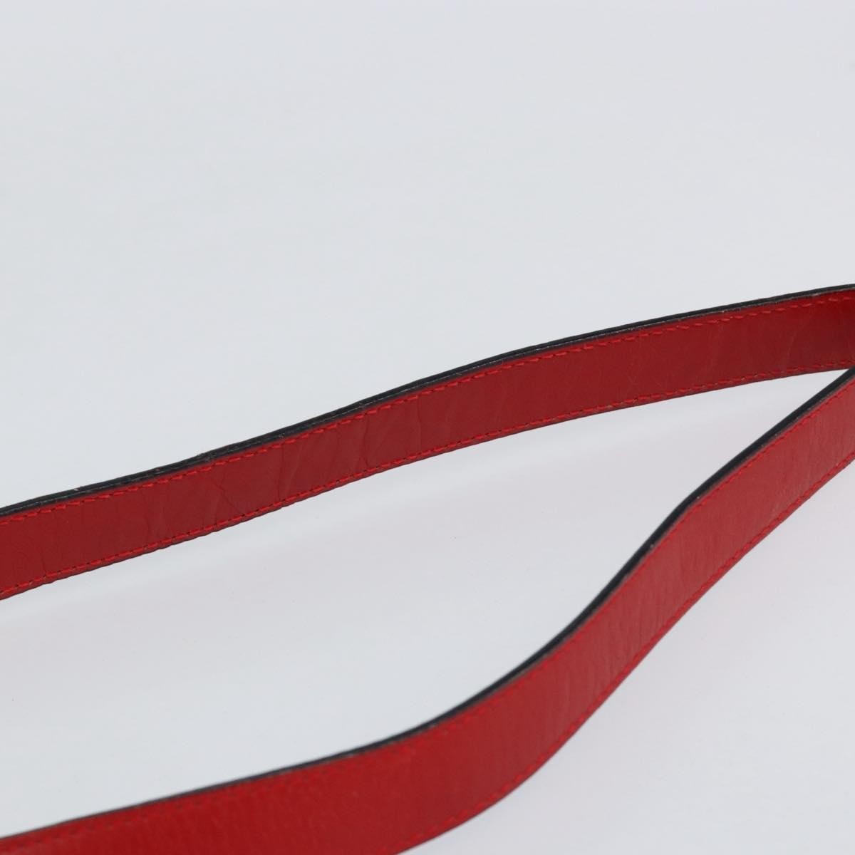 Celine Circle Logo Shoulder Bag Leather, RED, LEATHER, Shoulder bag