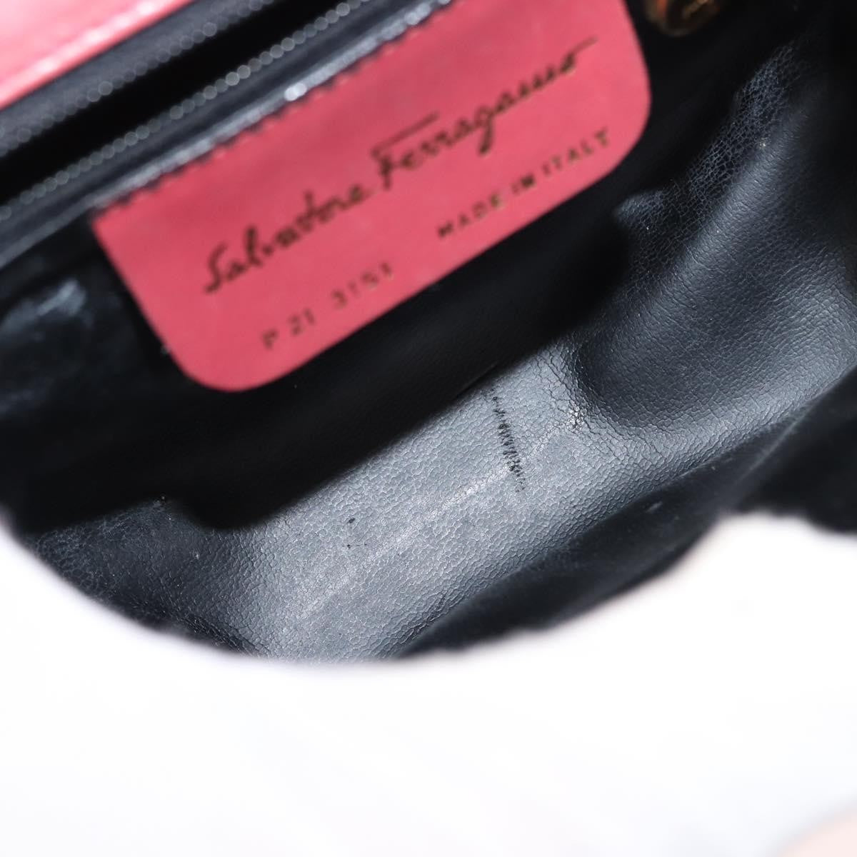 Salvatore Ferragamo Gancini Shoulder Bag Leather, PINK, LEATHER, Shoulder bag