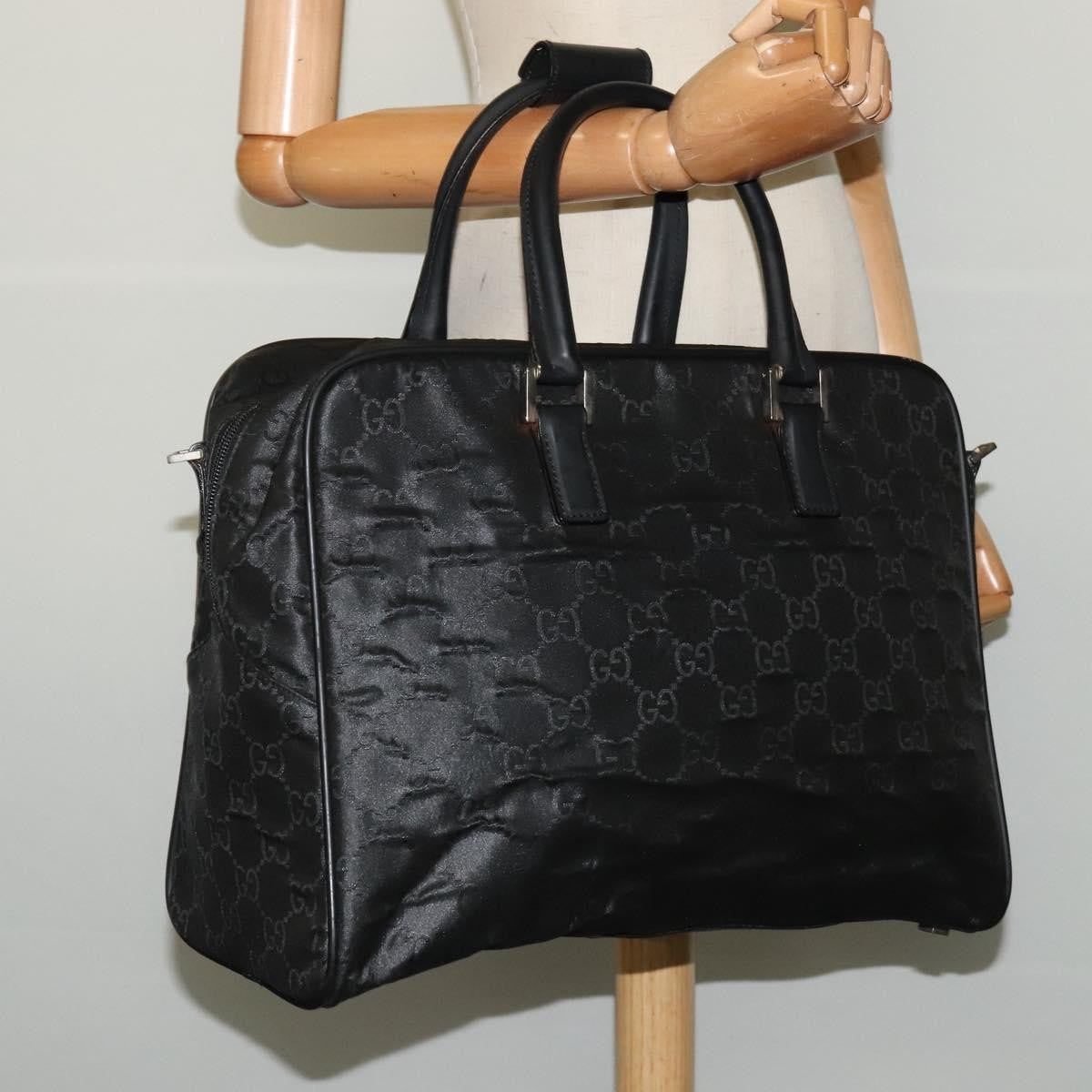 Gucci Vintage Boston Bag GG Canvas, BLACK, CANVAS, Travel bag