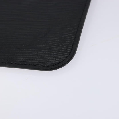 Louis Vuitton Neverfull Pochette Epi Leather, BLACK, LEATHER, Tote bag