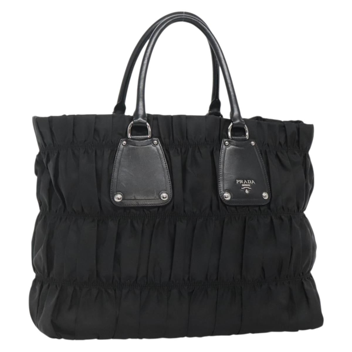 Prada Gaufre Tote Tessuto, BLACK, NYLON, Tote bag