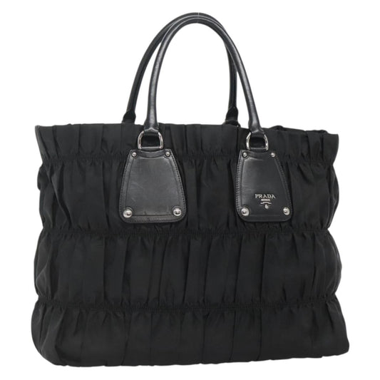 Prada Gaufre Tote Tessuto, BLACK, NYLON, Tote bag