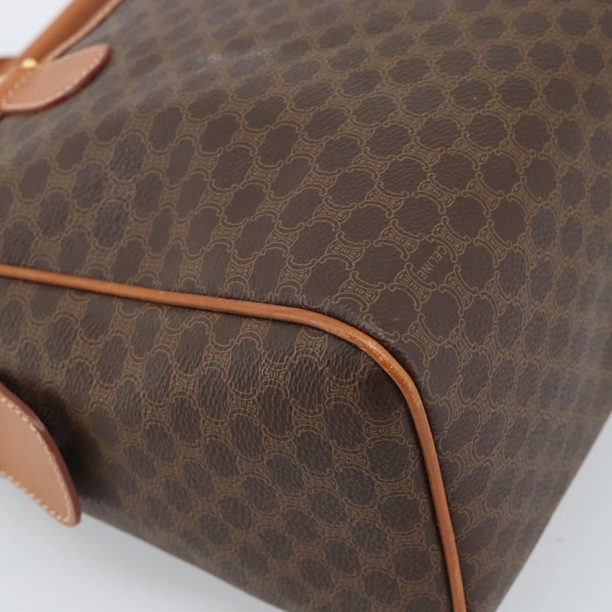 Celine Vintage Macadam Boston bag Canvas, Brown, Canvas, Handbag