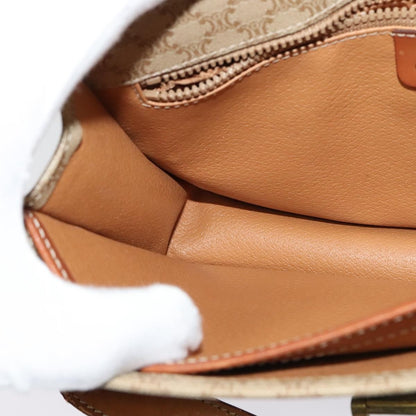 Celine Macadam Shoulder Bag PVC Leather, BEIGE, CANVAS, Shoulder bag