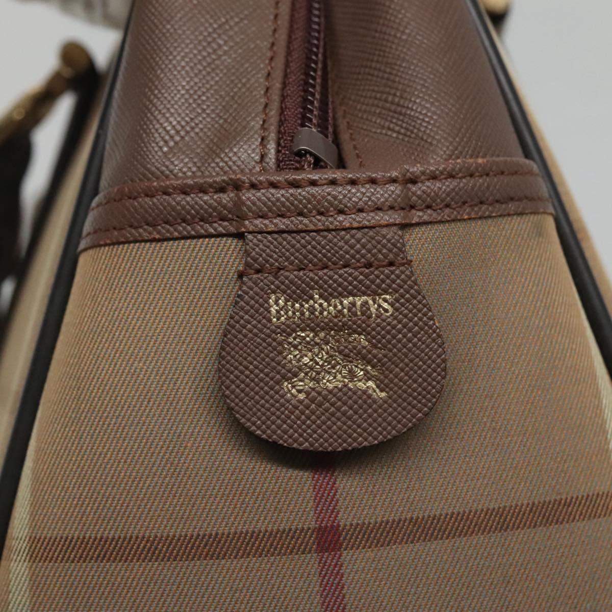 Burberry Nova Check Bowling Bag Canvas, BROWN, CANVAS, Handbag