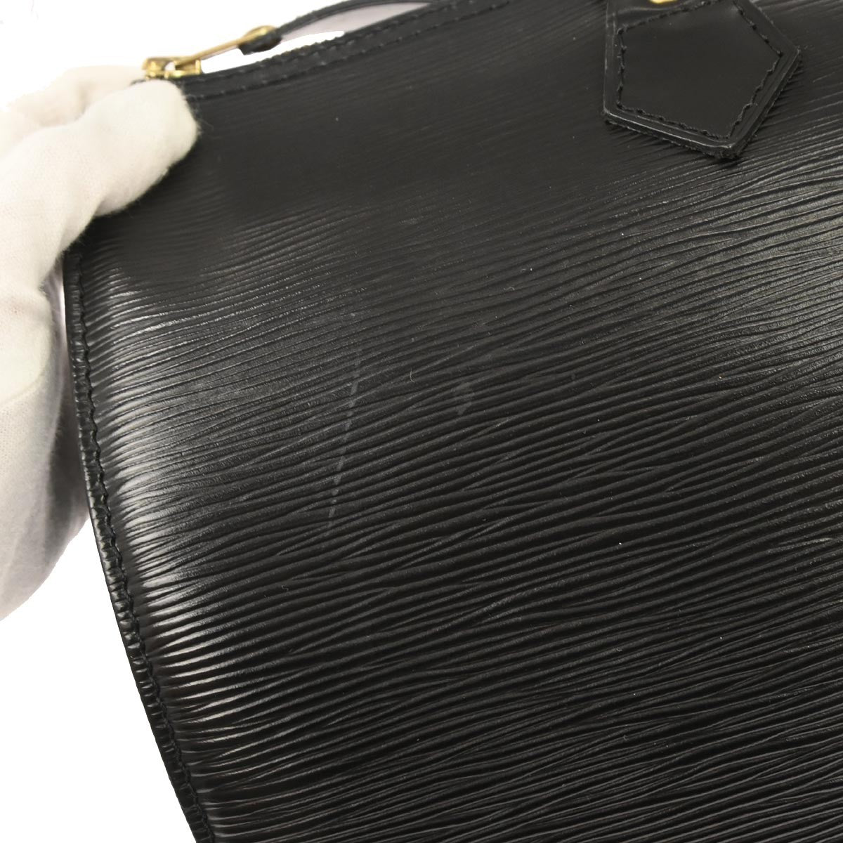 Louis Vuitton Speedy Handbag Epi Leather, BLACK, LEATHER, Handbag