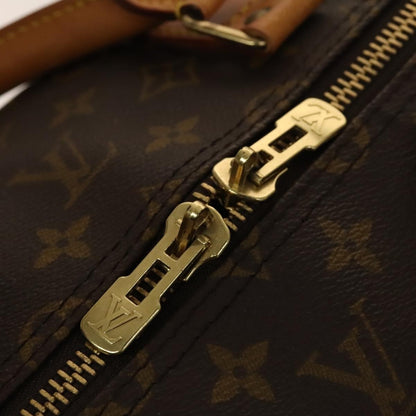 Louis Vuitton Keepall Bag Monogram Canvas, BROWN, CANVAS, Travel bag