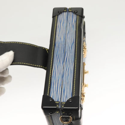 Louis Vuitton Petite Malle Handbag Epi Leather, BLUE, LEATHER, Handbag