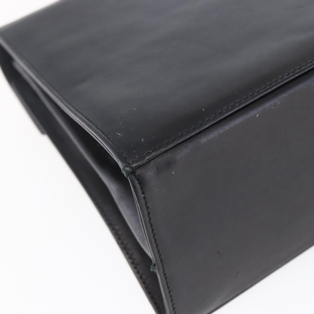 Salvatore Ferragamo Gancini handbag Leather, BLACK, LEATHER, Handbag