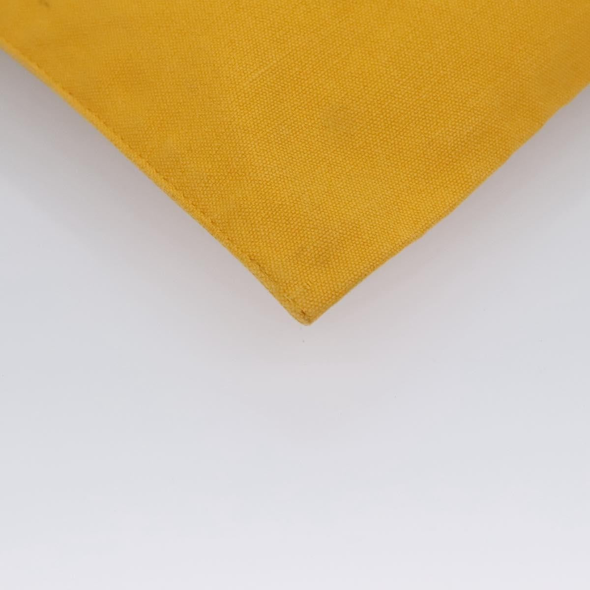 Hermes Vintage Clutch Canvas, YELLOW, CANVAS, Clutche & pouche