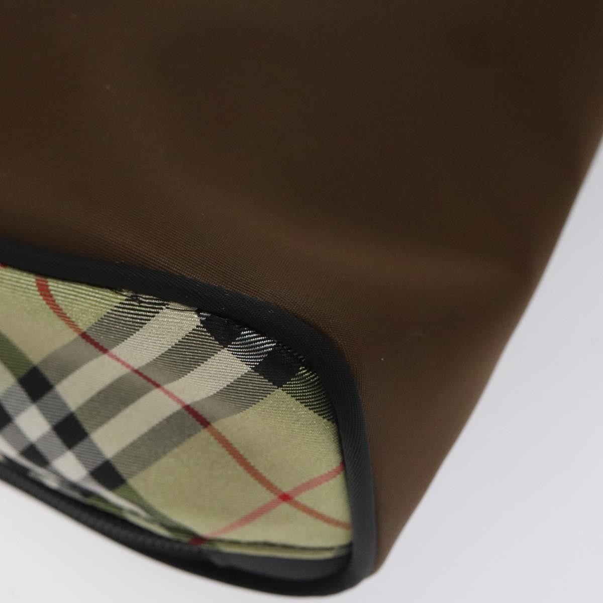 Burberry Nova Check Handbag Nylon, BROWN, NYLON, Handbag