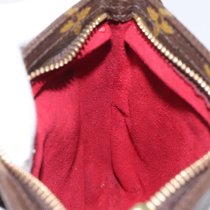 Louis Vuitton Partition Wristlet Clutch Monogram Canvas, BROWN, CANVAS, Clutche & pouche