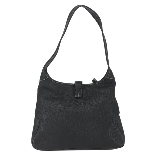 Salvatore Ferragamo Vintage Shoulder Bag Leather, BLACK, LEATHER, Shoulder bag