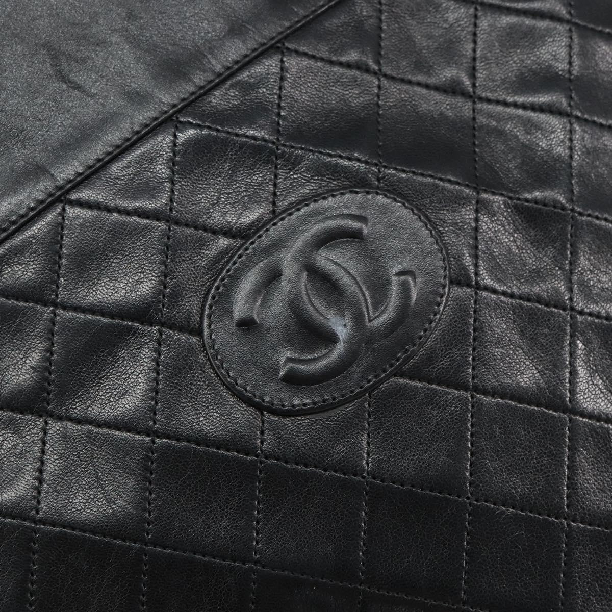 Chanel Vintage Tote Leather, BLACK, LEATHER, Tote bag