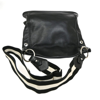 Bally Vintage Shoulder Bag Leather, BLACK, LEATHER, Shoulder bag