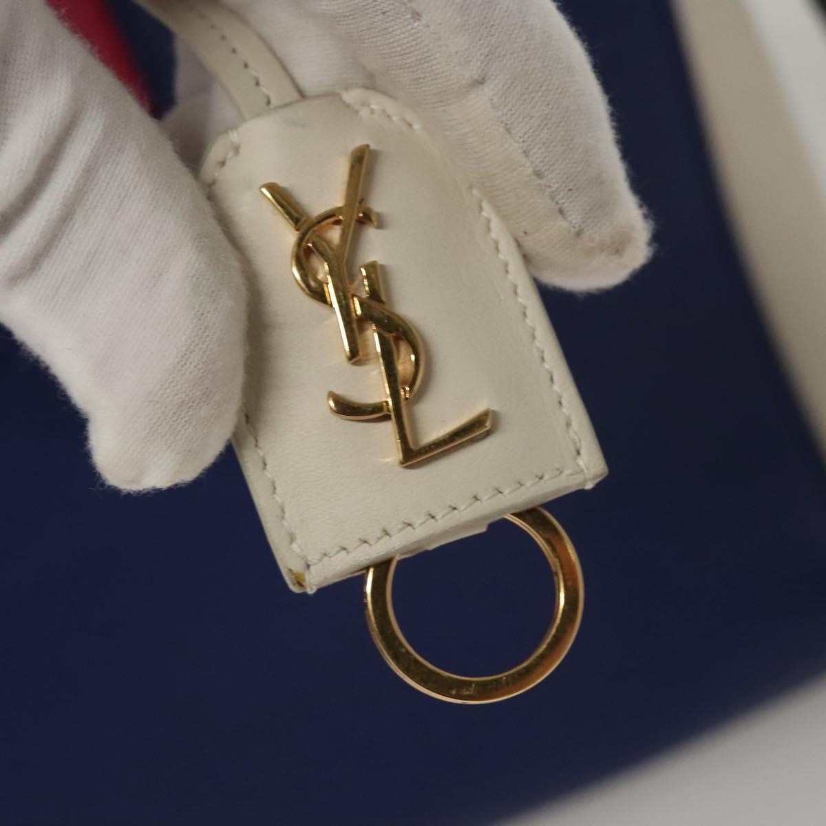 Saint Laurent Rive Gauche Cabas Leather, BLUE, LEATHER, Handbag