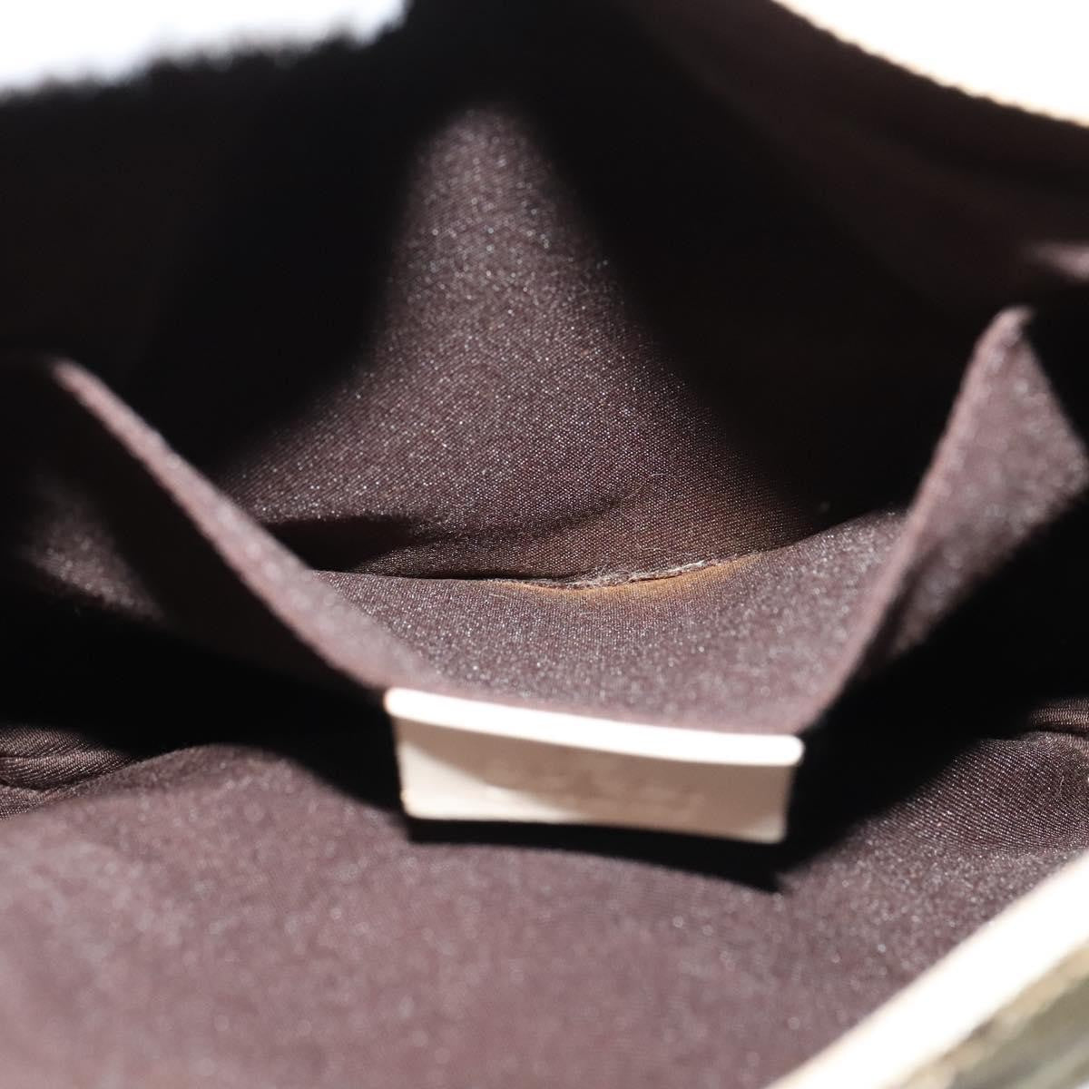 Gucci Zip Messenger Bag GG Canvas with Perforated Leather, BEIGE, CANVAS, Crossbody bag