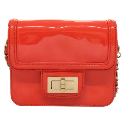 Chanel Reissue 2.55 Square Zip Around Card Holder Wallet Quilted Aged Calfskin, ORANGE, PATENT_LEATHER, Wallets