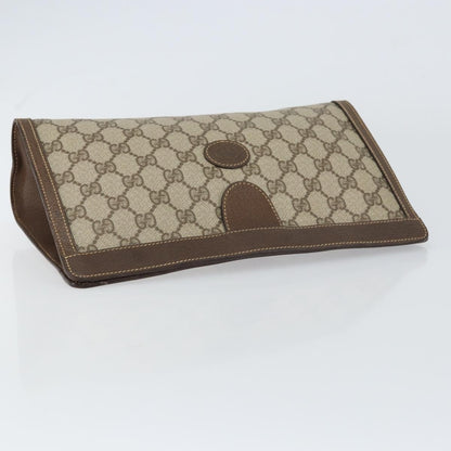 Gucci GG Supreme Clutch bag PVC, BEIGE, PVC, Clutche & pouche