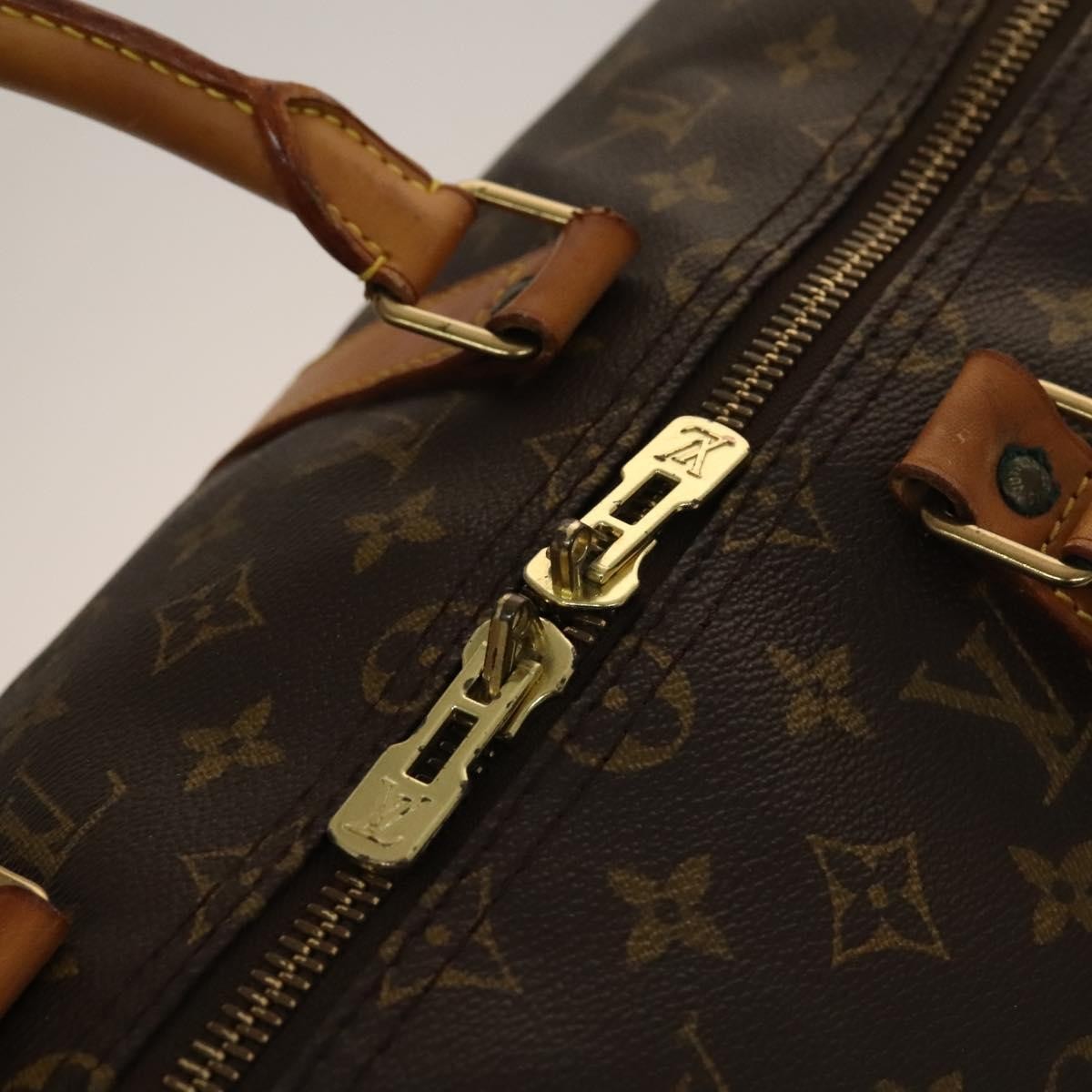 Louis Vuitton Keepall Bandouliere Bag Monogram Canvas, BROWN, CANVAS, Travel bag