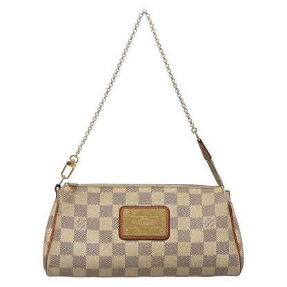 Louis Vuitton Eva Handbag Damier, WHITE, CANVAS, Shoulder bag