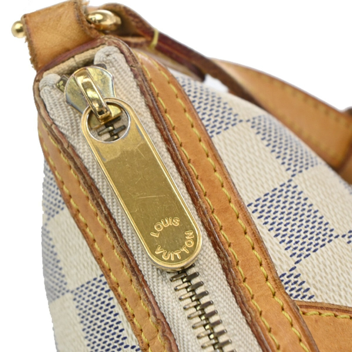 Louis Vuitton Siracusa Handbag Damier, WHITE, CANVAS, Shoulder bag