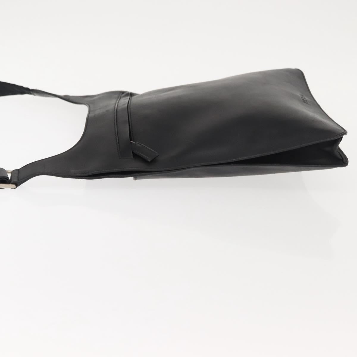 Prada Zip Messenger Bag Saffiano Leather, BLACK, LEATHER, Shoulder bag