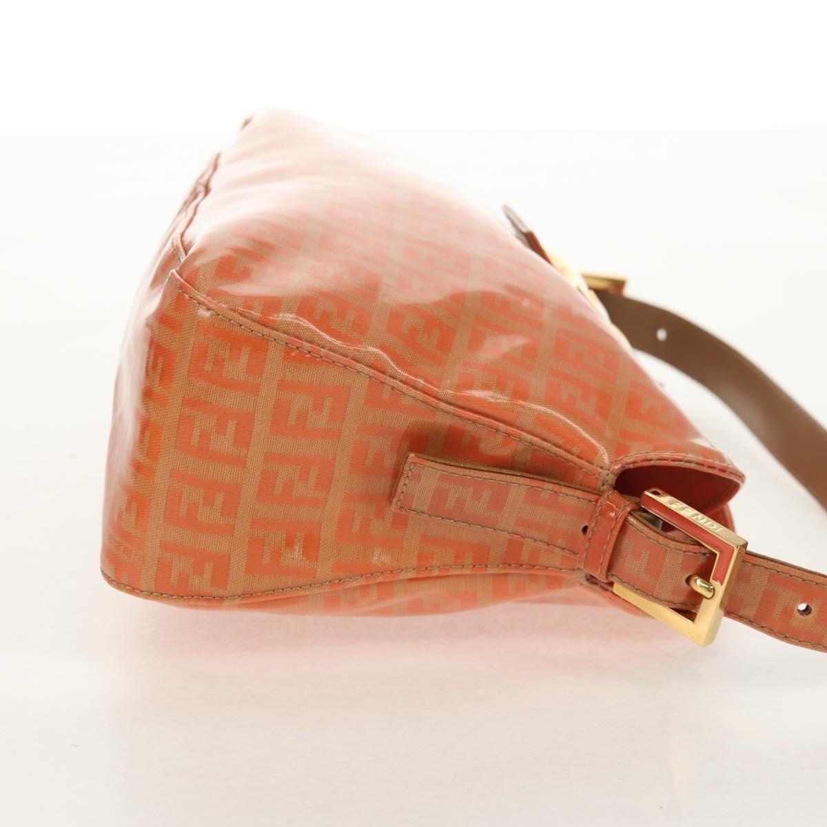 Fendi Mamma baguette Canvas, ORANGE, CANVAS, Shoulder bag