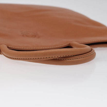 Loewe Anagram handbag Leather, BROWN, LEATHER, Handbag