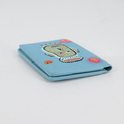 Louis Vuitton pocket organizer Leather, BLUE, LEATHER, Card Holders