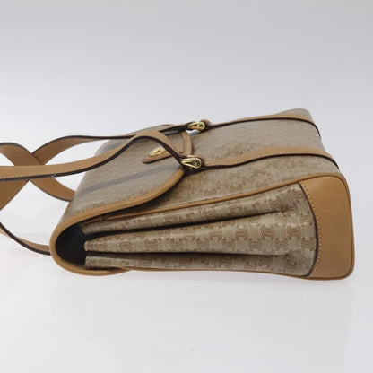 Celine Vintage Macadam Handbag Canvas, BEIGE, CANVAS, Handbag