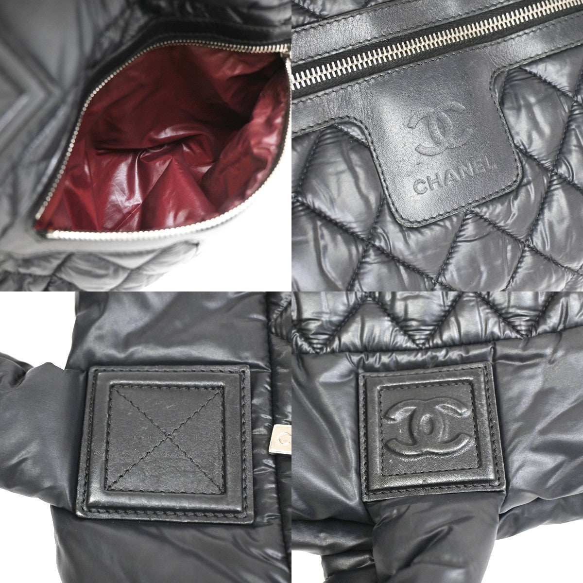 Chanel Coco Cocoon Reversible Tote Quilted Nylon, BLACK, NYLON, Tote bag