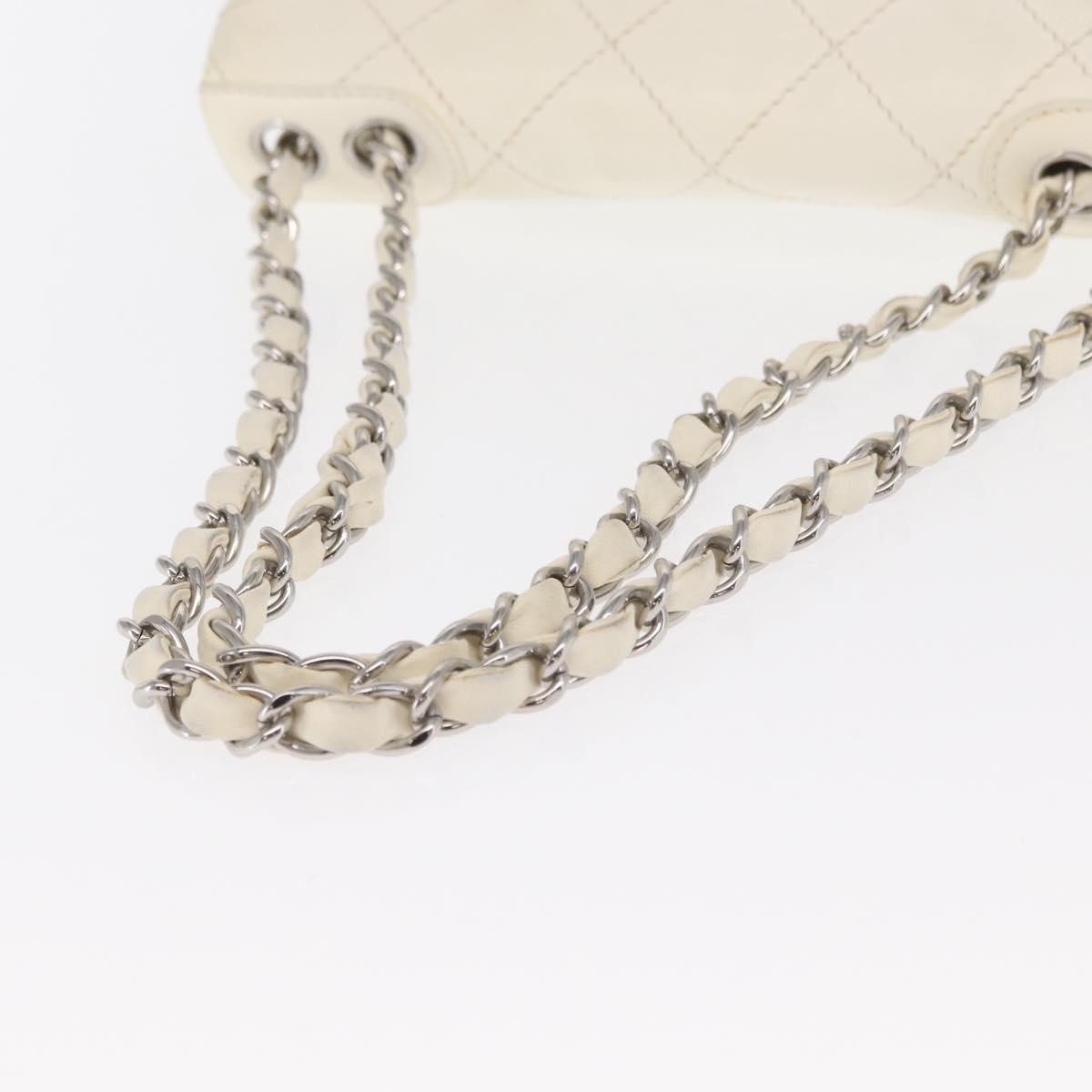 Chanel Reissue 2.55 Flap Bag Leather, WHITE, LEATHER, Shoulder bag