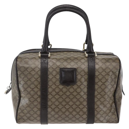 Celine Vintage Duffle Bag Macadam Coated Canvas, BEIGE, CANVAS, Handbag