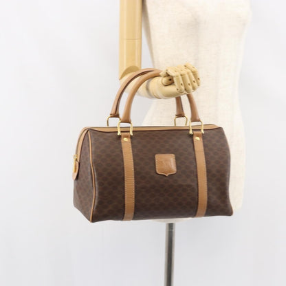 Celine Vintage Macadam Boston bag Canvas, BROWN, CANVAS, Travel bag