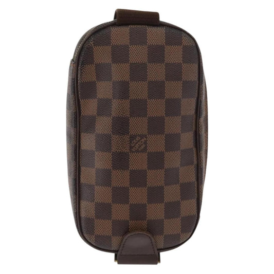 Louis Vuitton Pochette Gange Damier, BROWN, CANVAS, Clutche & pouche