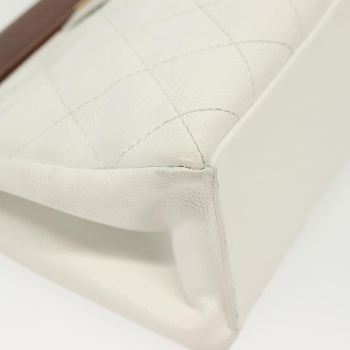 Chanel Vintage Wood Chain CC Tote Leather, RED, LEATHER, Shoulder bag