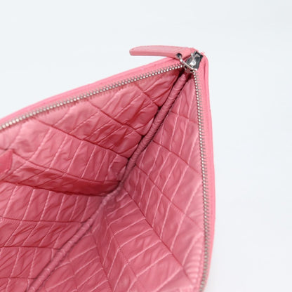 Chanel O Case Clutch Quilted Lambskin, PINK, LEATHER, Clutche & pouche