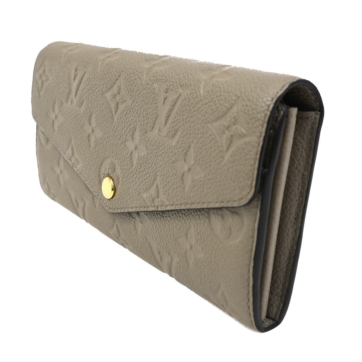 Louis Vuitton Portefeuille Sarah Wallet Monogram Empreinte, BEIGE, LEATHER, Wallets