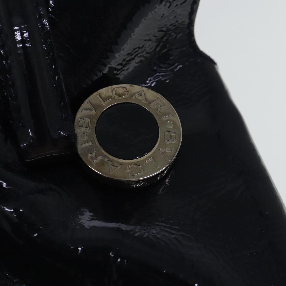 Bvlgari Top Handle Bag Patent leather, NAVY, PATENT_LEATHER, Handbag