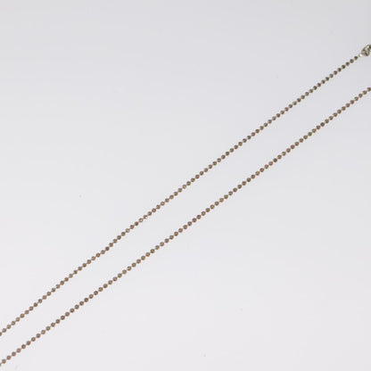 Christian Dior Bow CD Pendant Necklace Metal with Crystal, SILVER, METAL, Necklace