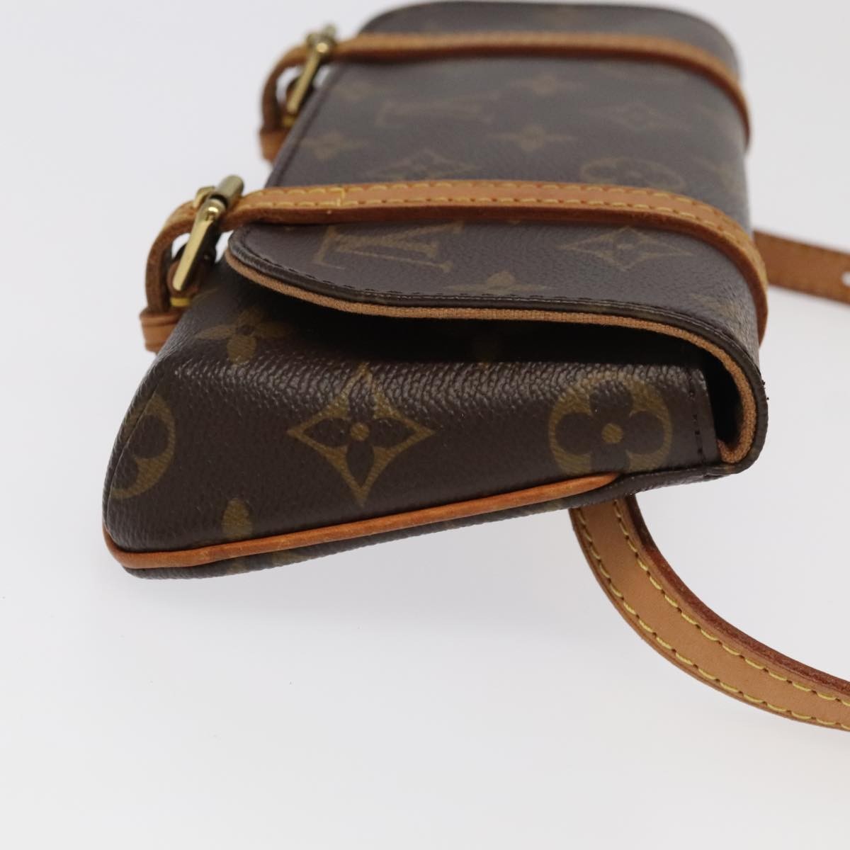 Louis Vuitton Pochette Marrell Monogram Canvas, BROWN, CANVAS, Clutche & pouche