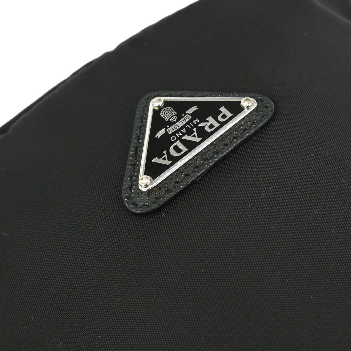 Prada Drawstring Wristlet Bucket Bag Tessuto, BLACK, NYLON, Clutche & pouche