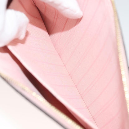 Louis Vuitton Neverfull Pochette Damier, BROWN, CANVAS, Tote bag