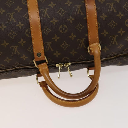 Louis Vuitton Keepall Bandouliere Bag Monogram Canvas, BROWN, CANVAS, Travel bag