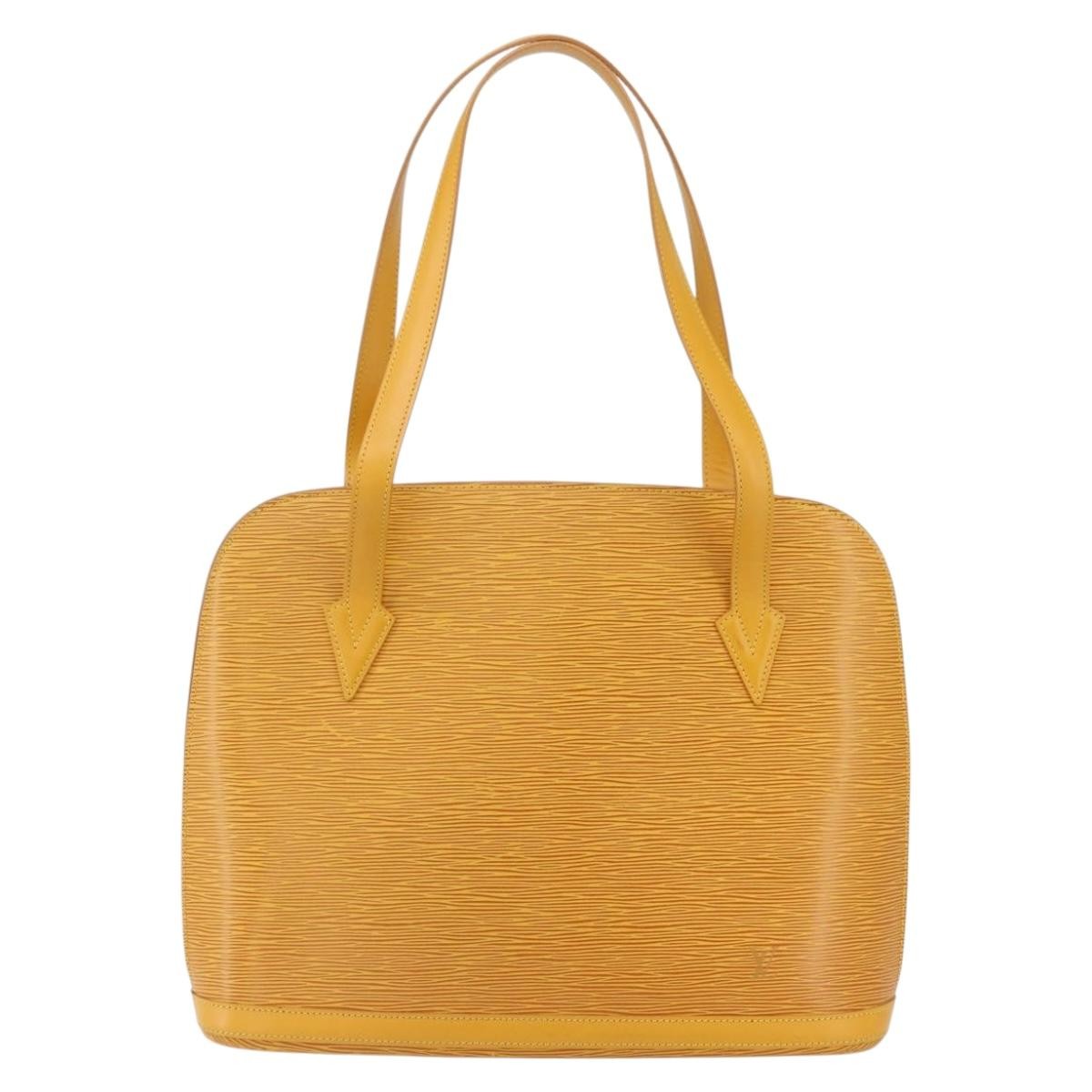 Louis Vuitton Lussac Handbag Epi Leather, YELLOW, LEATHER, Shoulder bag