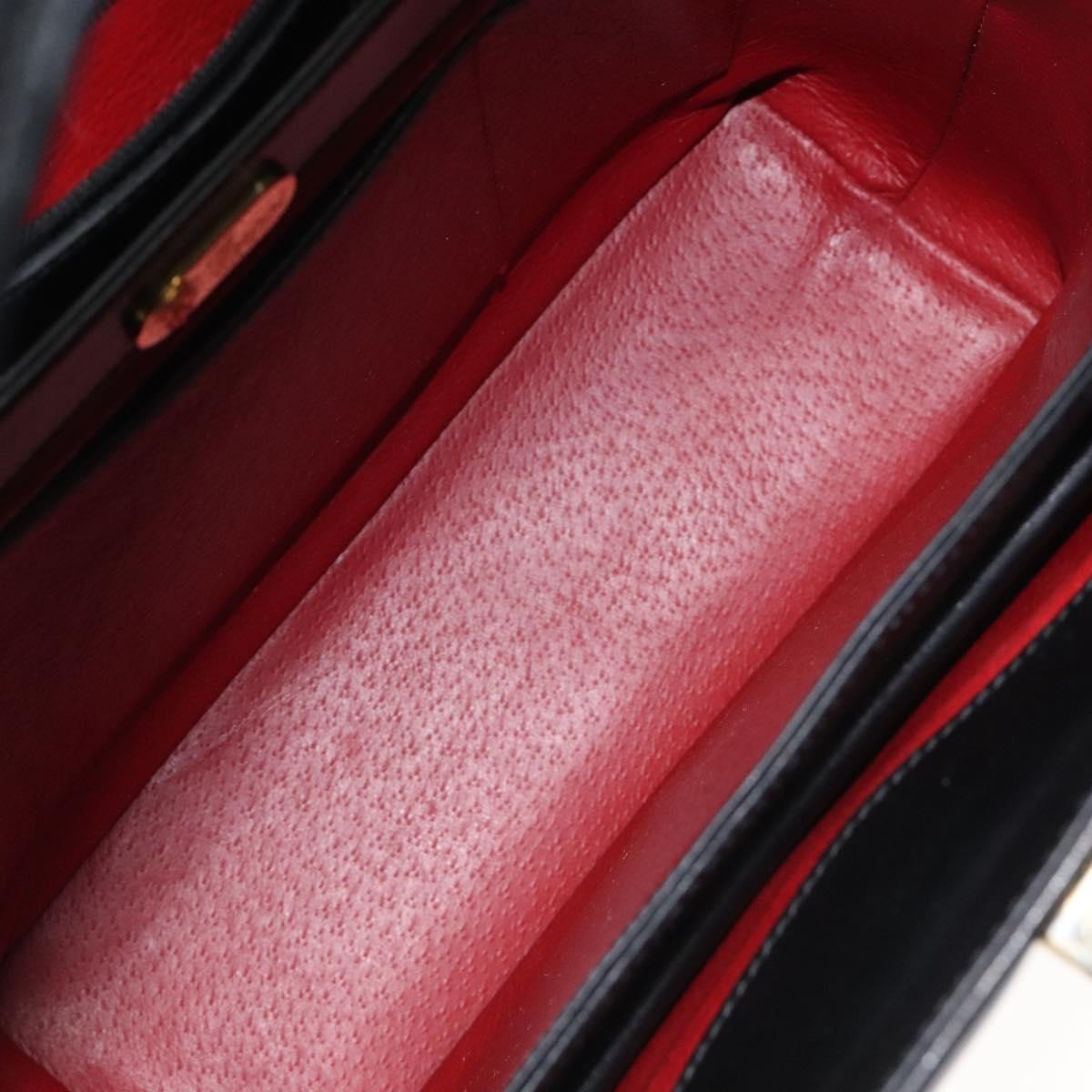 Gucci Vintage Convertible Box Crossbody Bag Leather, BLACK, LEATHER, Handbag