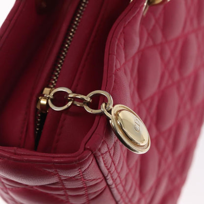Christian Dior Lady Dior Bag Cannage Quilt Lambskin, PINK, LEATHER, Handbag