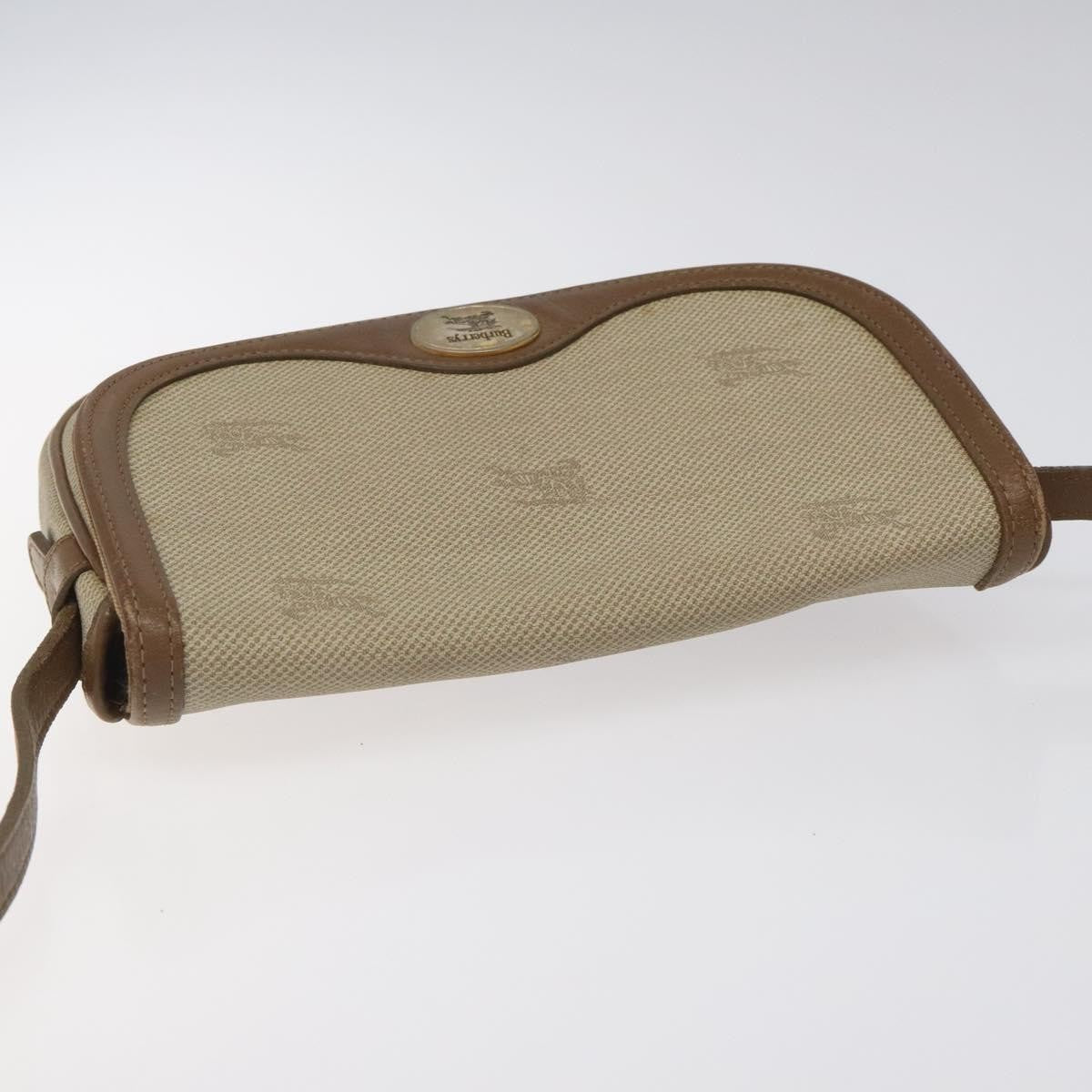 Burberry Vintage Shoulder Bag Canvas, BEIGE, CANVAS, Shoulder bag