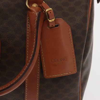 Celine Macadam Handbag Macadam with leather, BROWN, CANVAS, Handbag